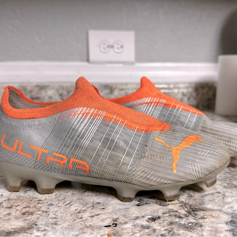 Puma Juniors Kids Ultra 3.4 FG Soccer Cleats - Diamond Silver